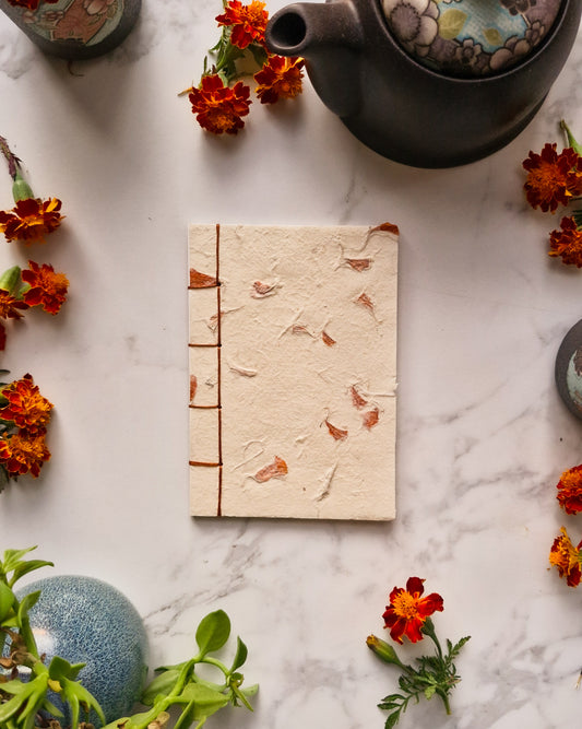 Handmade Natural Inclusion Notebook - Marigold