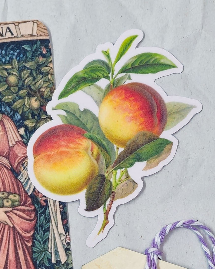 Vintage Peaches Vinyl Sticker