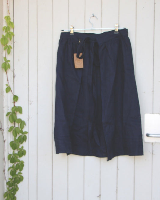 Gathered Half Apron - Navy