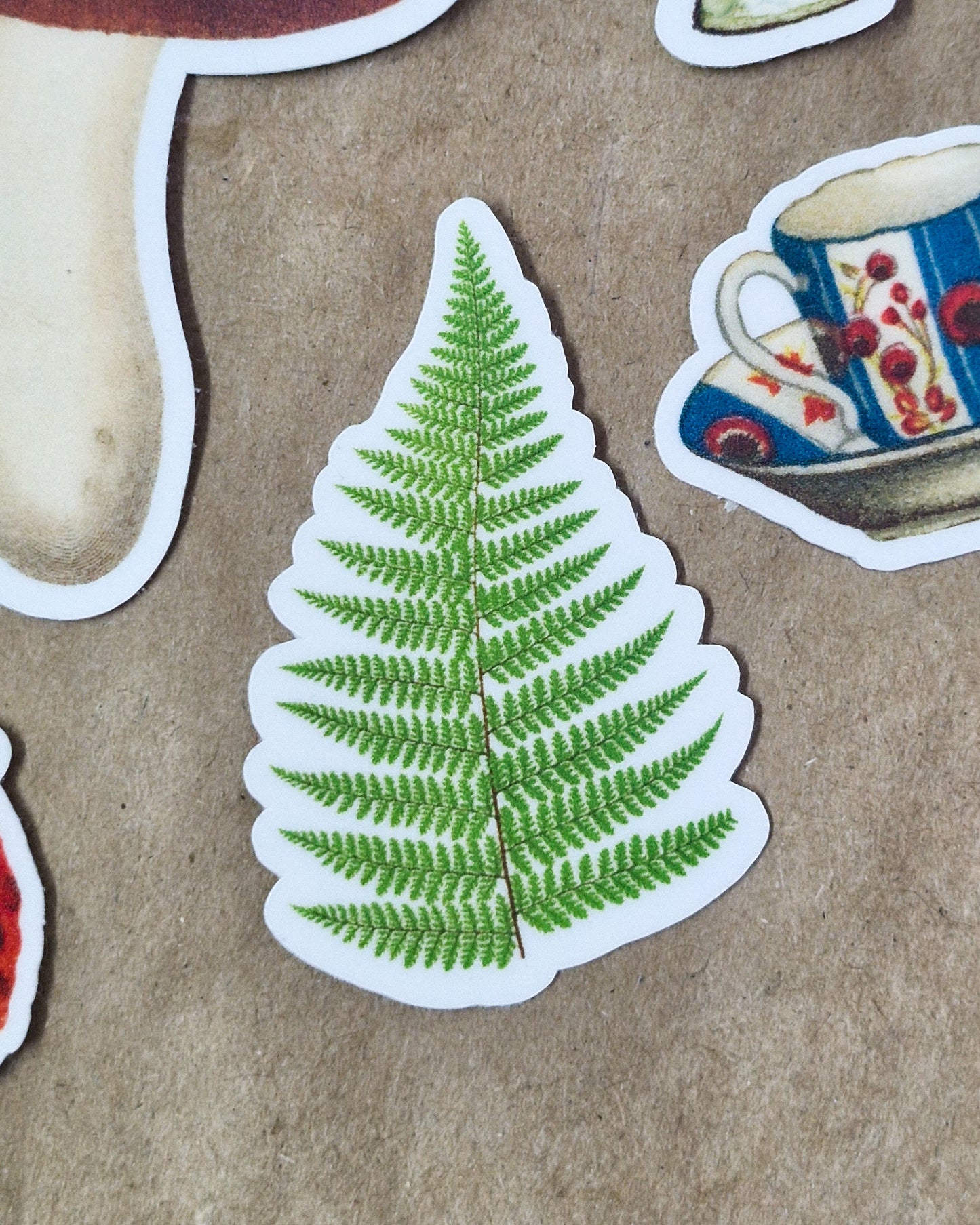 Vintage Fern Vinyl Sticker