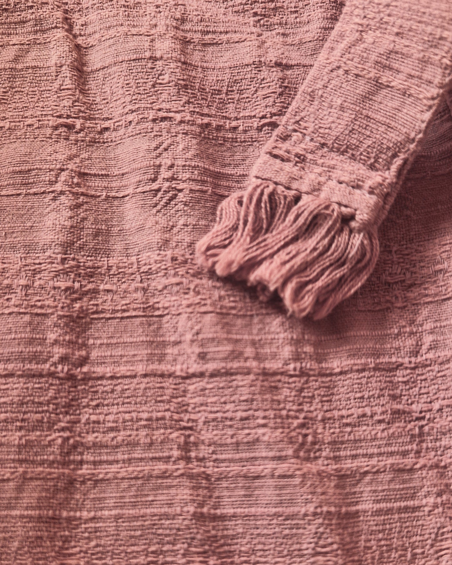 Gathered Half Apron - Dusty Pink