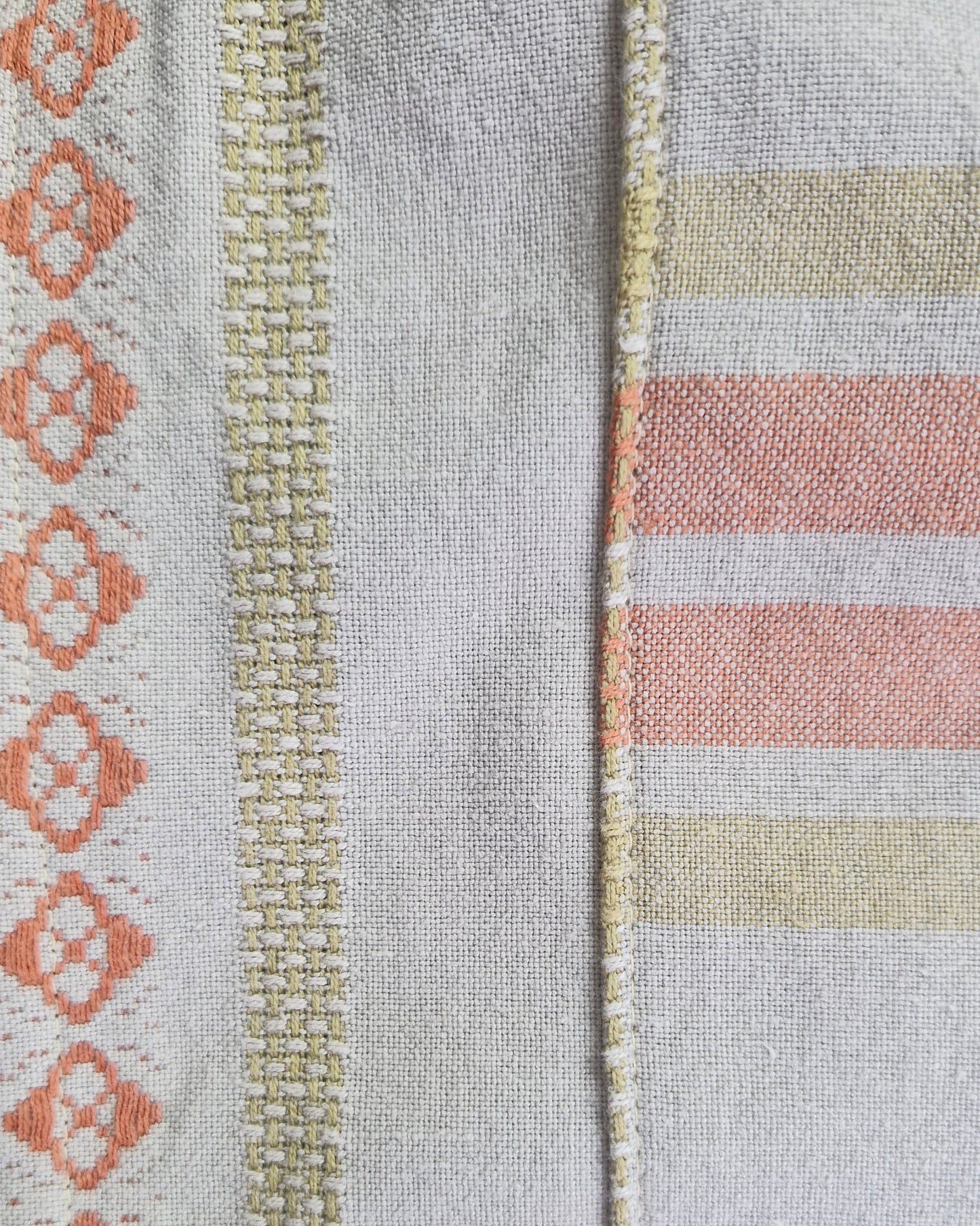 Japanese Style Crossback Apron - Beige and Multicolour