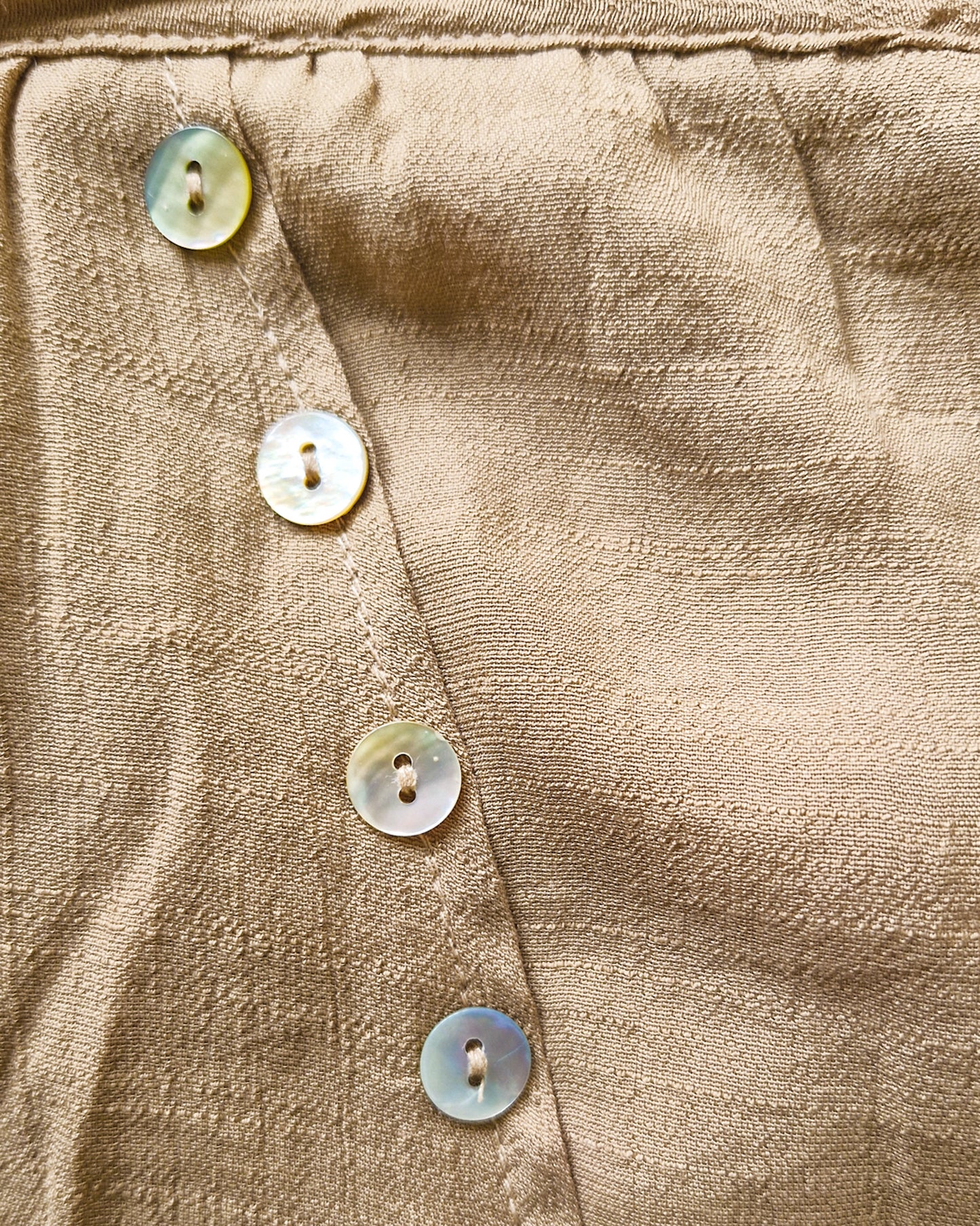 Gathered Half Apron - Sand