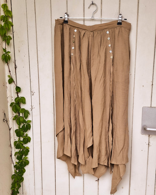 Gathered Half Apron - Sand