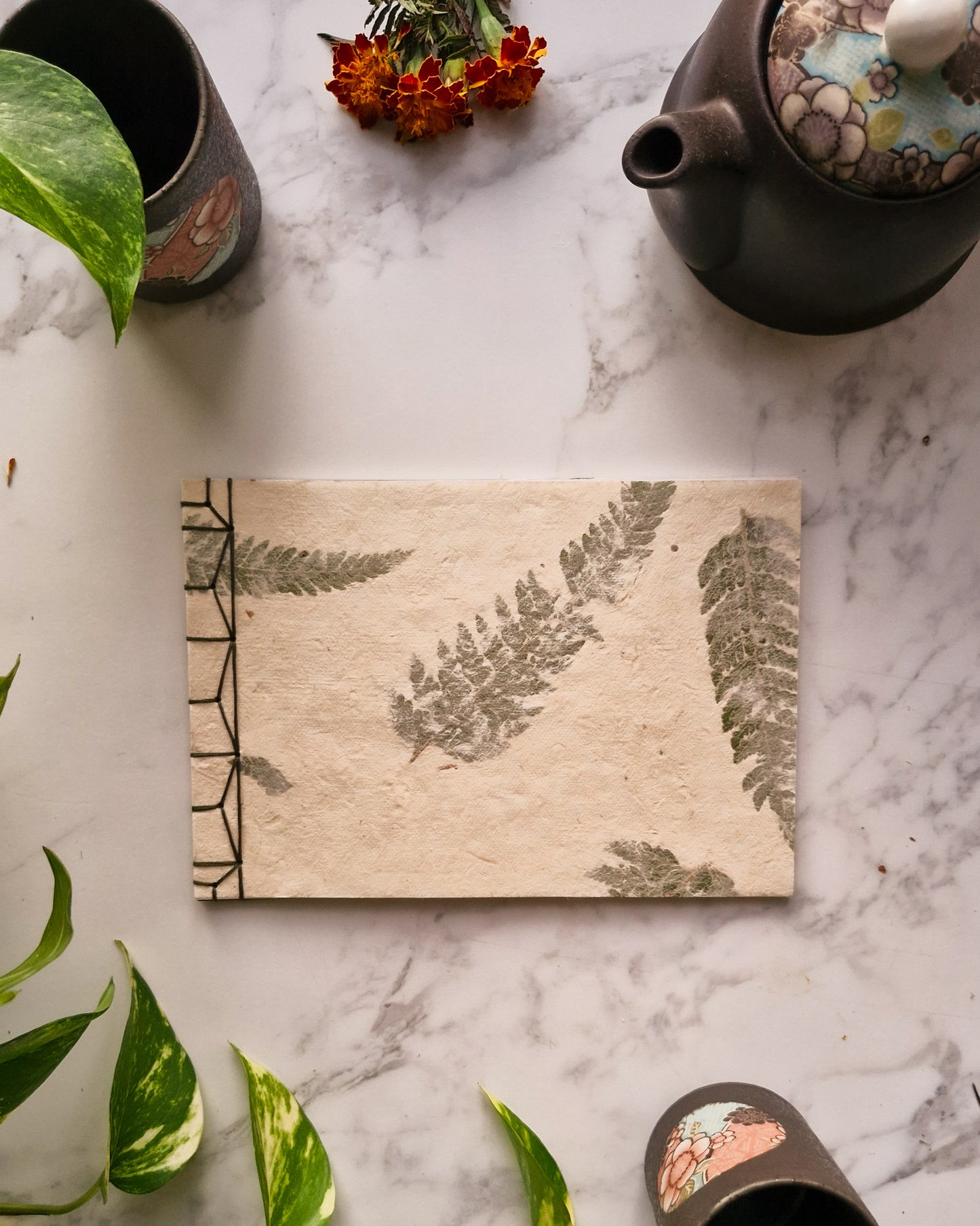 Handmade Natural Inclusion Notebook - Jacaranda