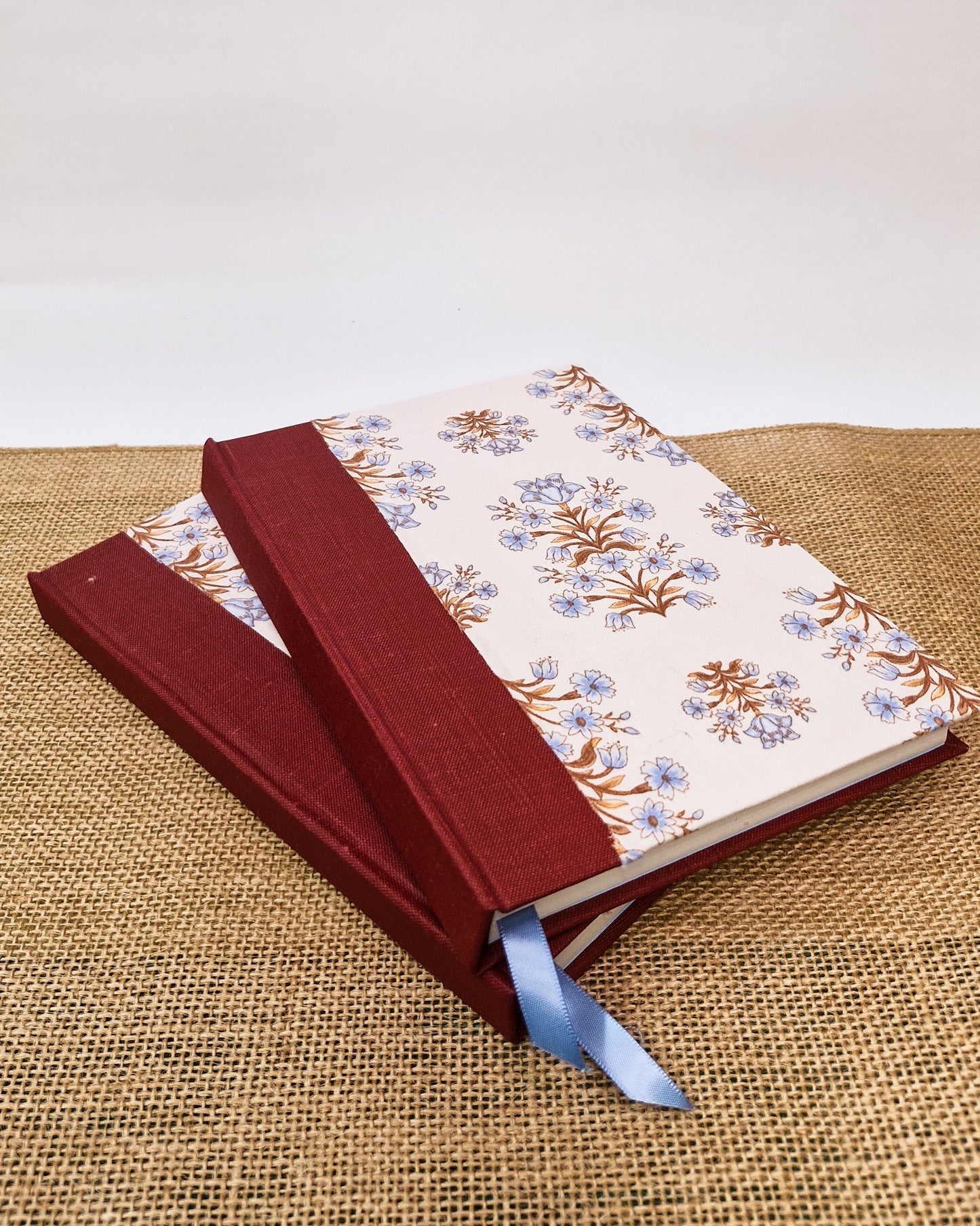 Hardback Deep Crimson Upcycled Fabric Journal *Seconds*