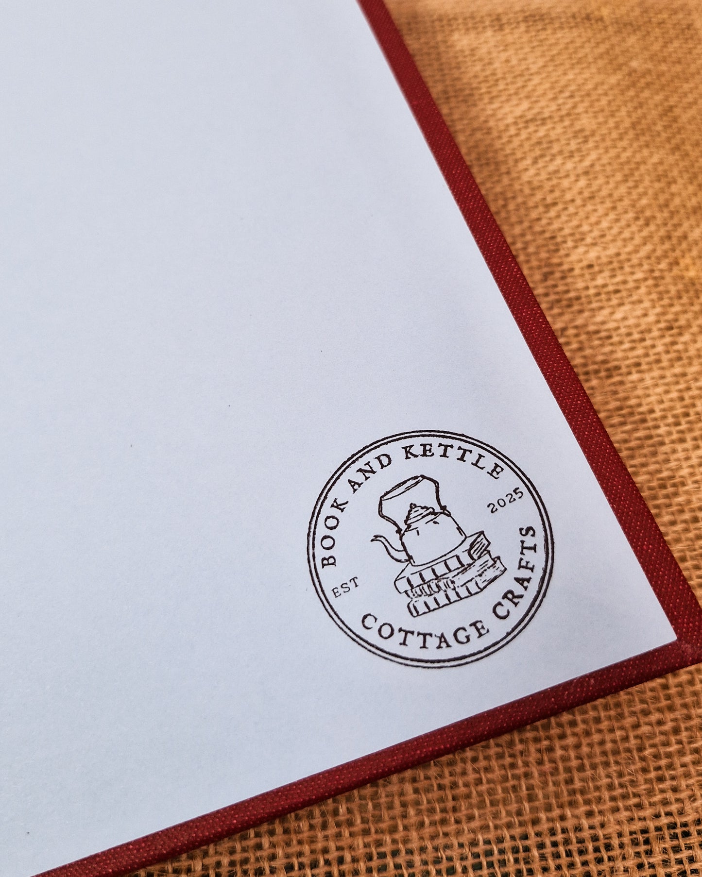 Hardback Deep Crimson Upcycled Fabric Journal *Seconds*