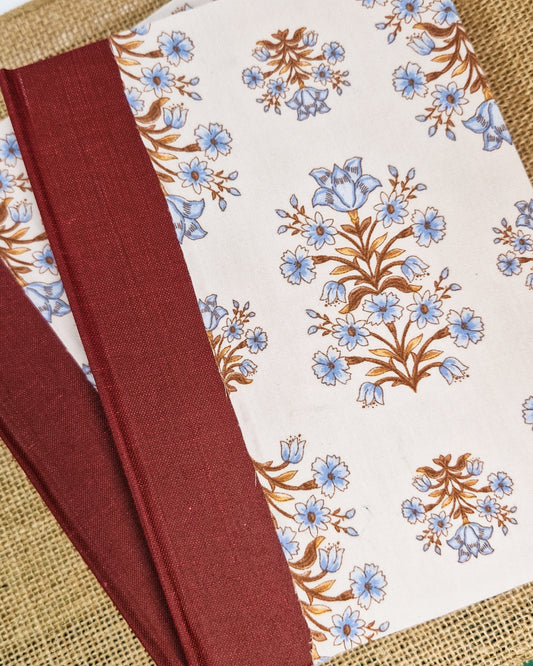 Hardback Deep Crimson Upcycled Fabric Journal *Seconds*