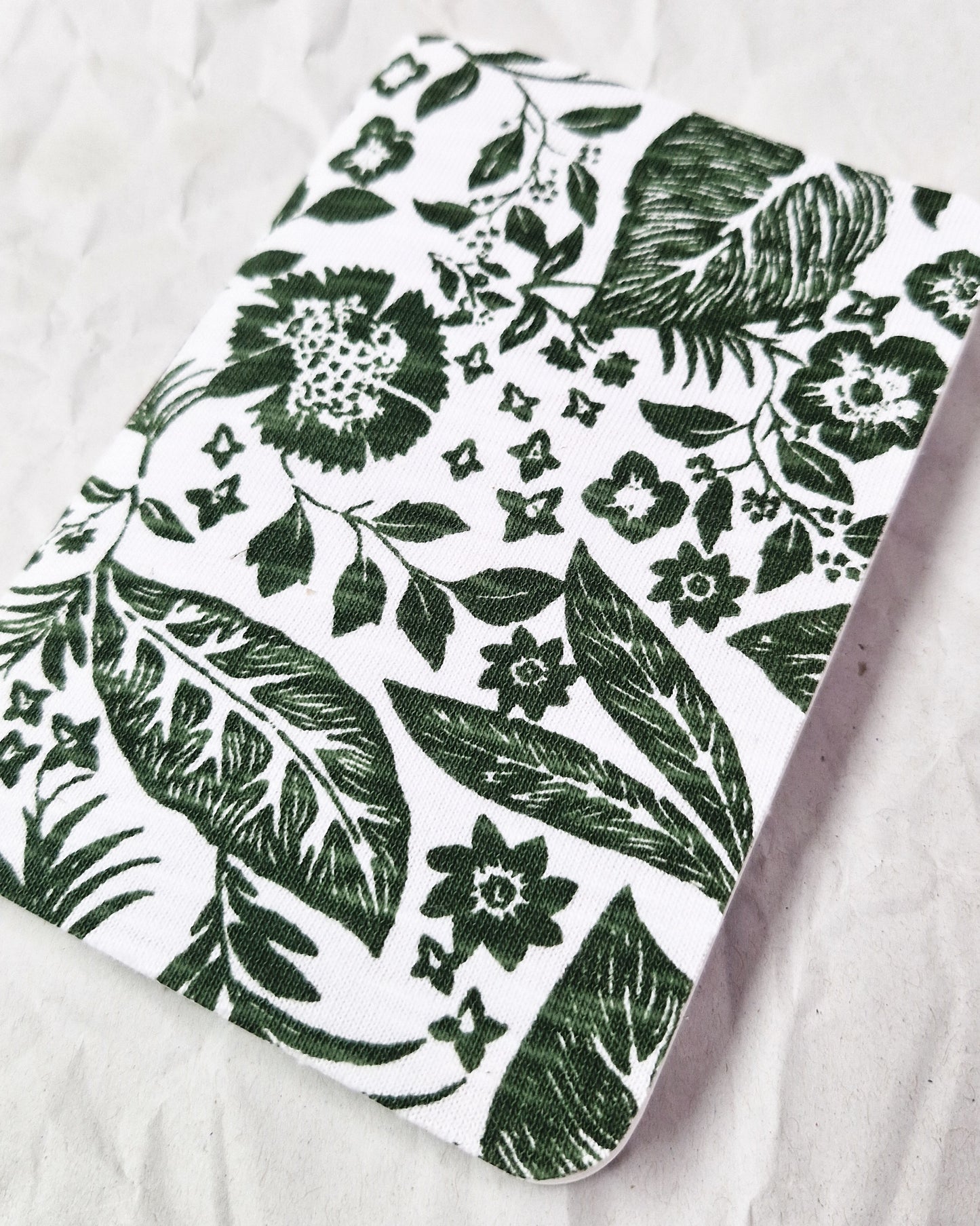 Cherry Botanica - Handmade Upcycled Fabric Pocket Notebook