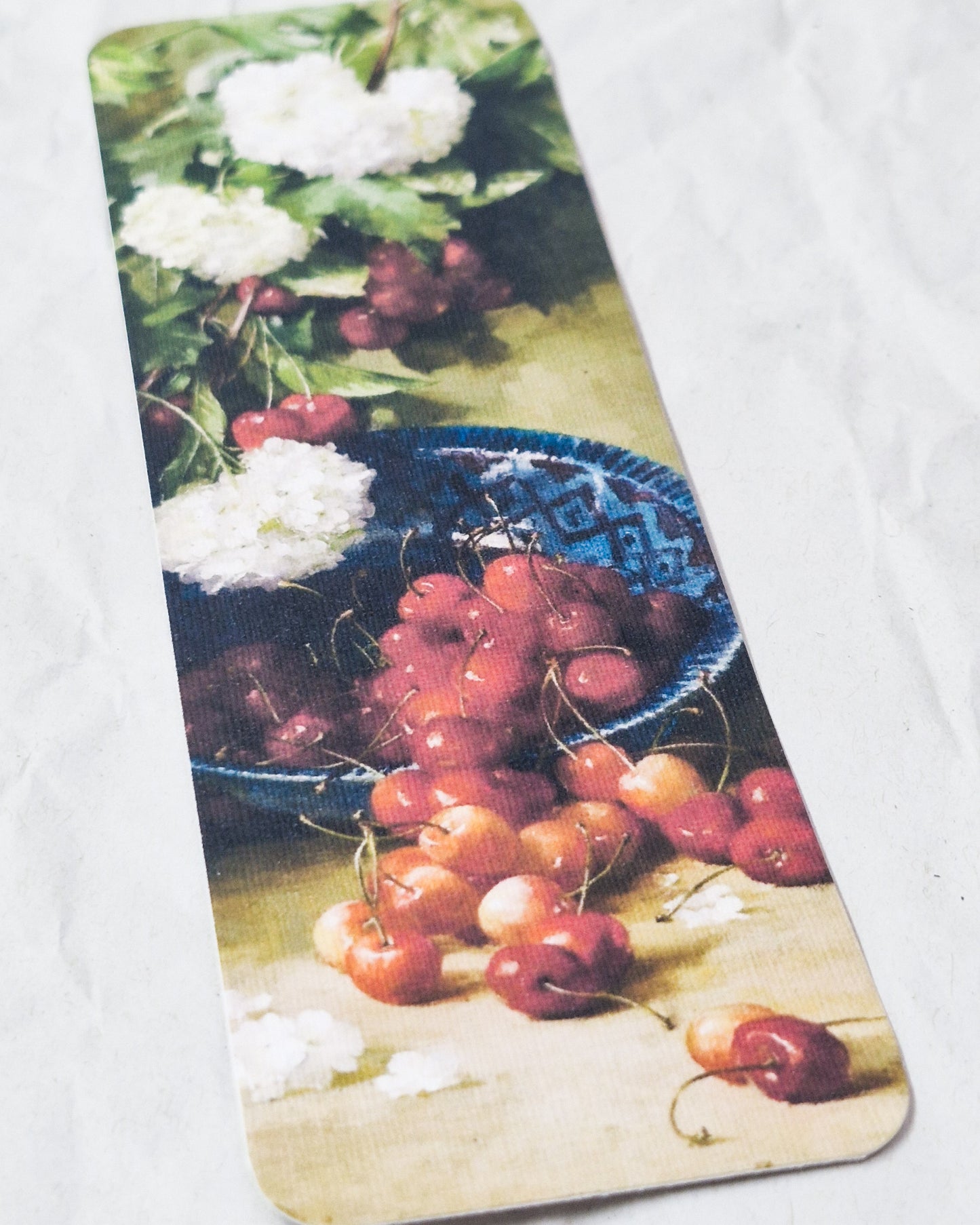 Cherry Botanica - Handmade Upcycled Fabric Pocket Notebook