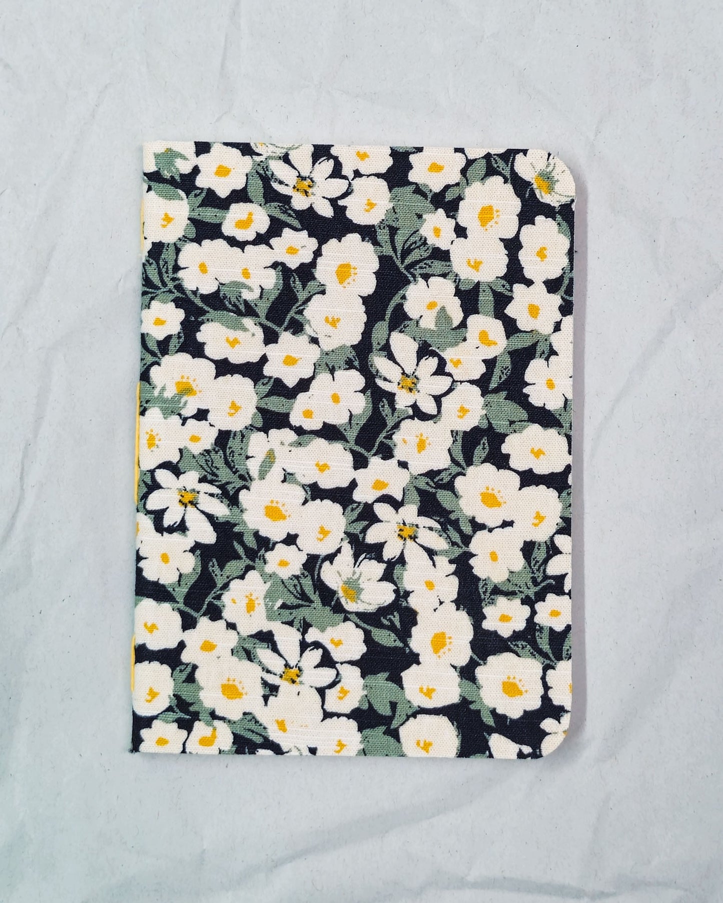 Daisymere Garden - Handmade Upcycled Fabric Pocket Notebook
