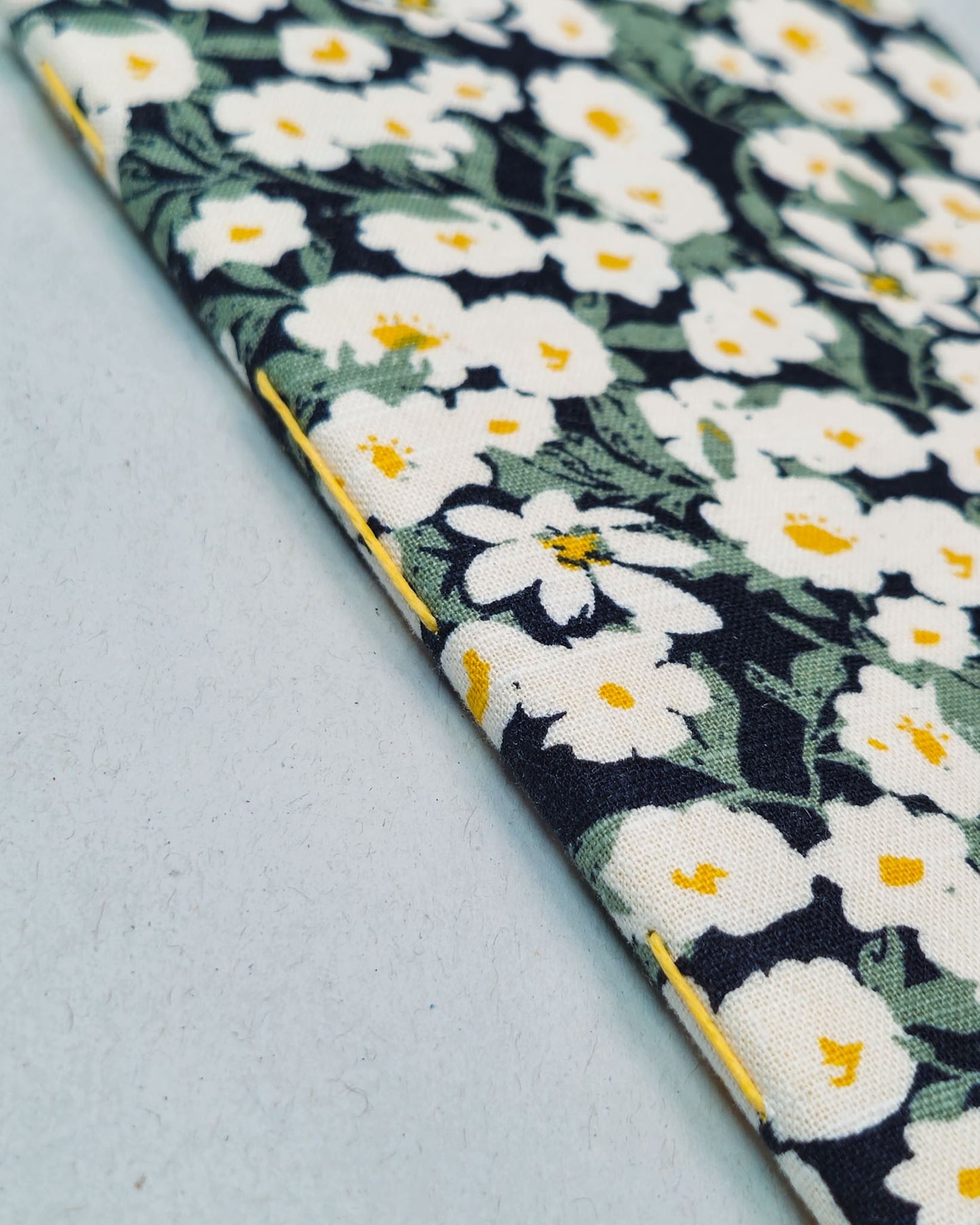 Daisymere Garden - Handmade Upcycled Fabric Pocket Notebook