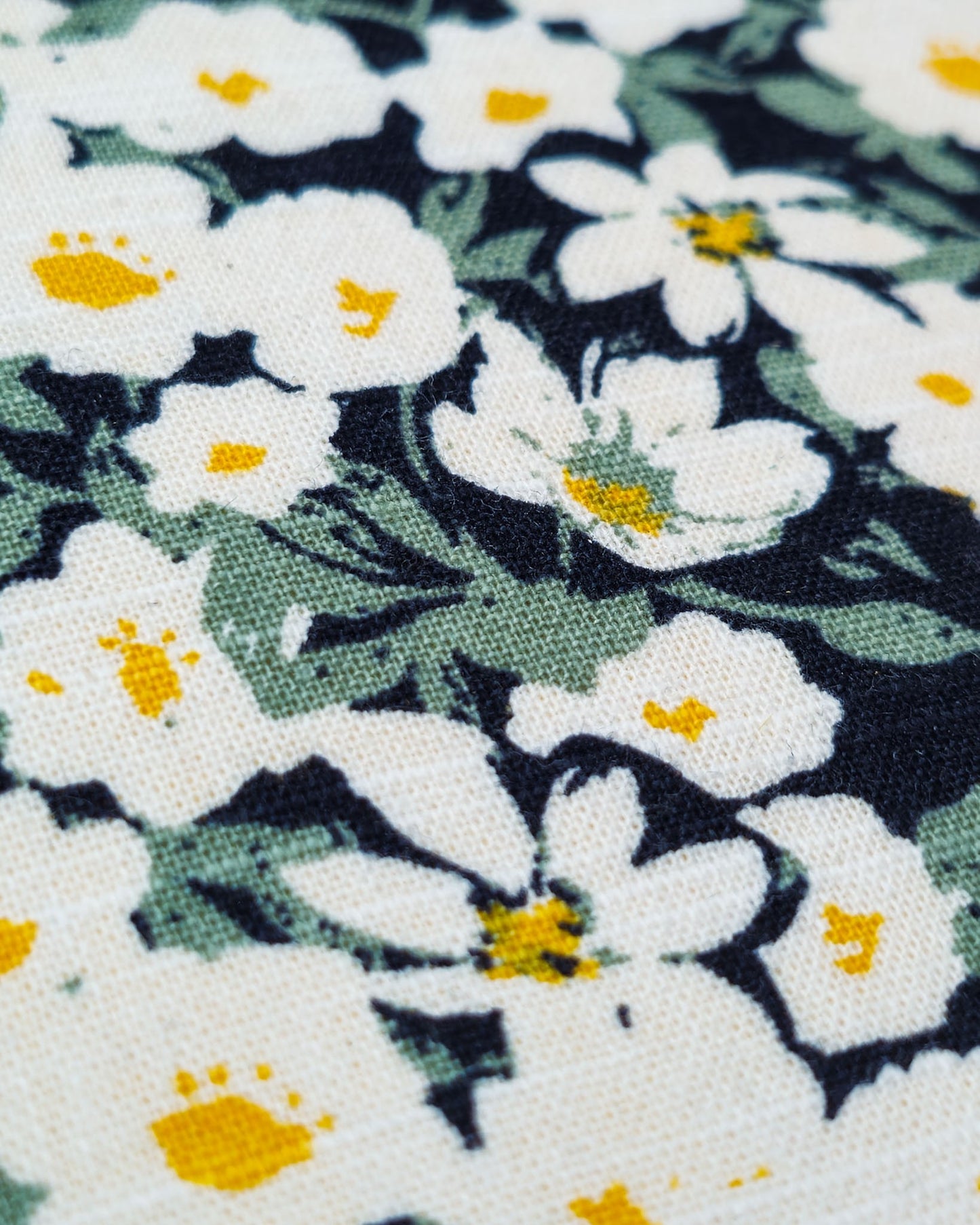 Daisymere Garden - Handmade Upcycled Fabric Pocket Notebook