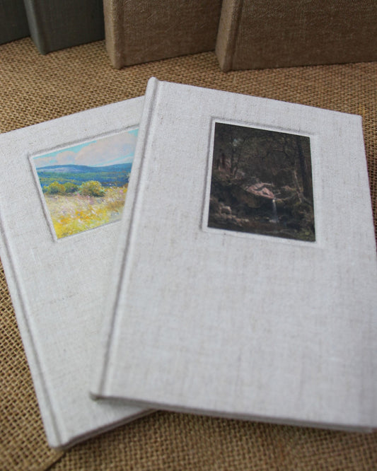 Mini Journal - Fabric Bound Vintage Landscape - Linen