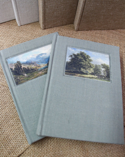Mini Journal - Fabric Bound Vintage Landscape - Moss