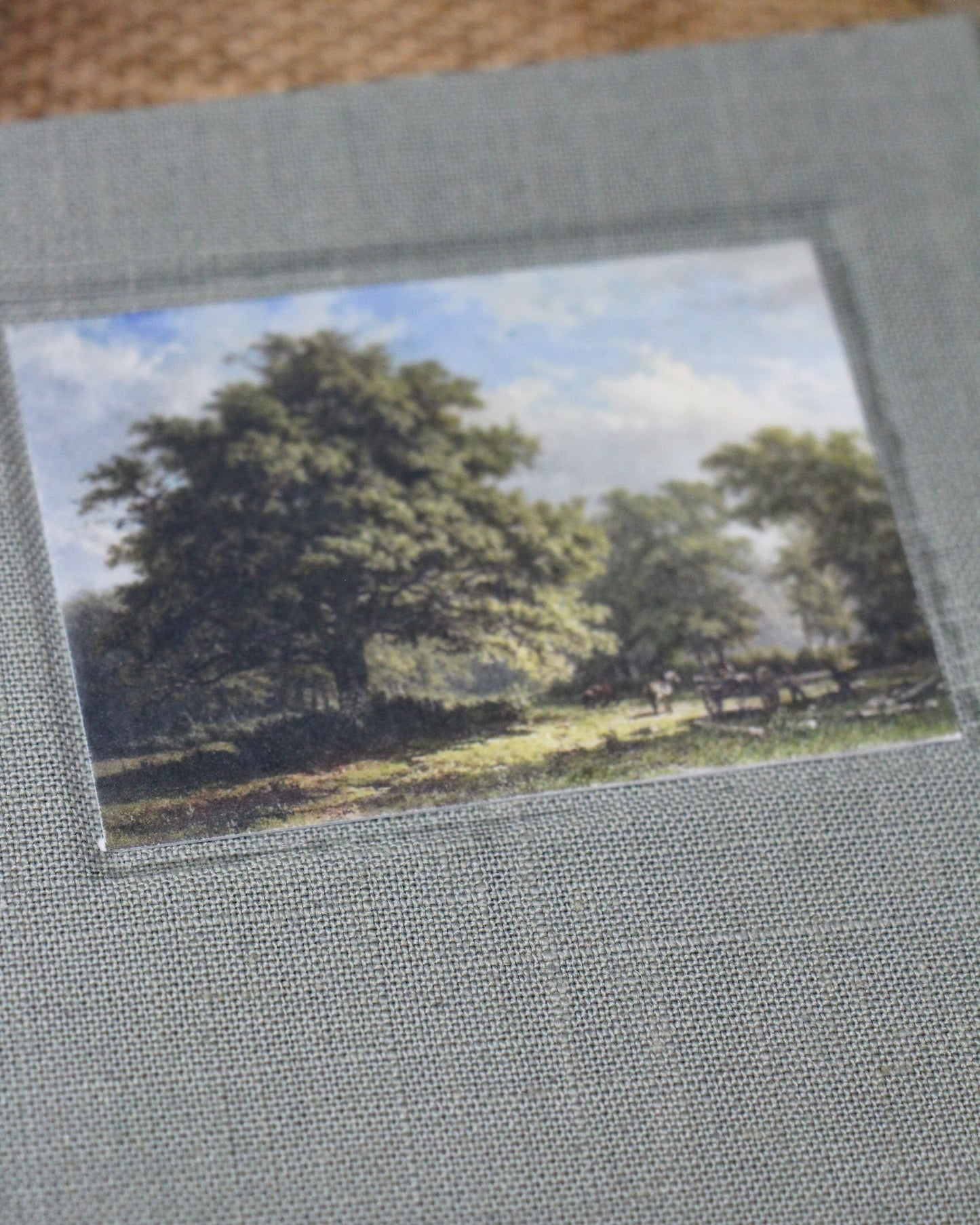 Mini Journal - Fabric Bound Vintage Landscape - Moss