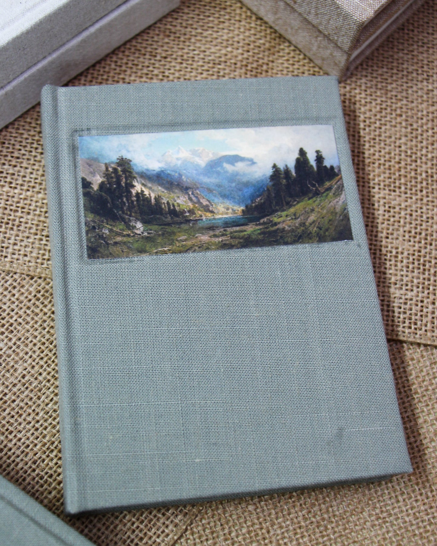 Mini Journal - Fabric Bound Vintage Landscape - Moss