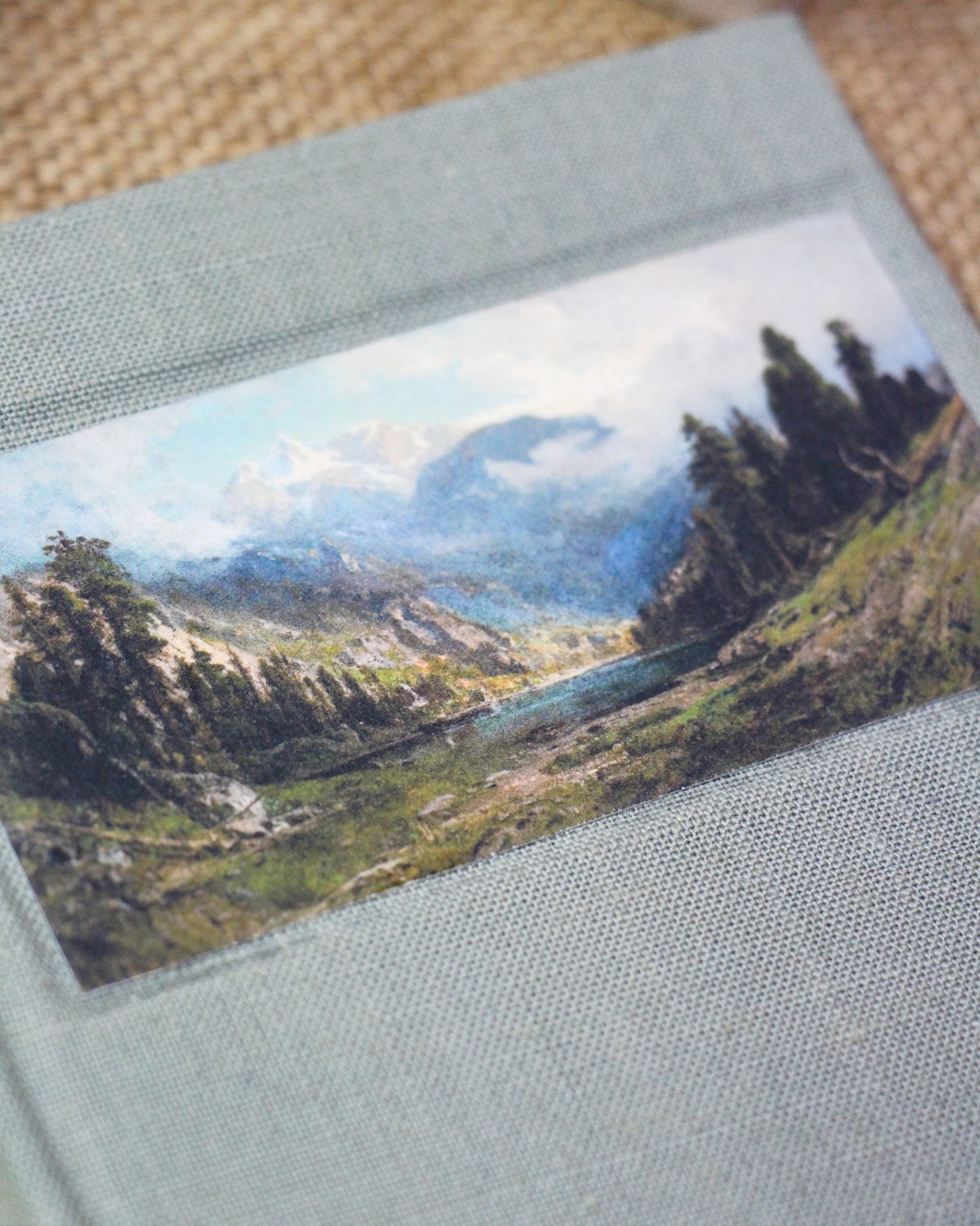 Mini Journal - Fabric Bound Vintage Landscape - Moss