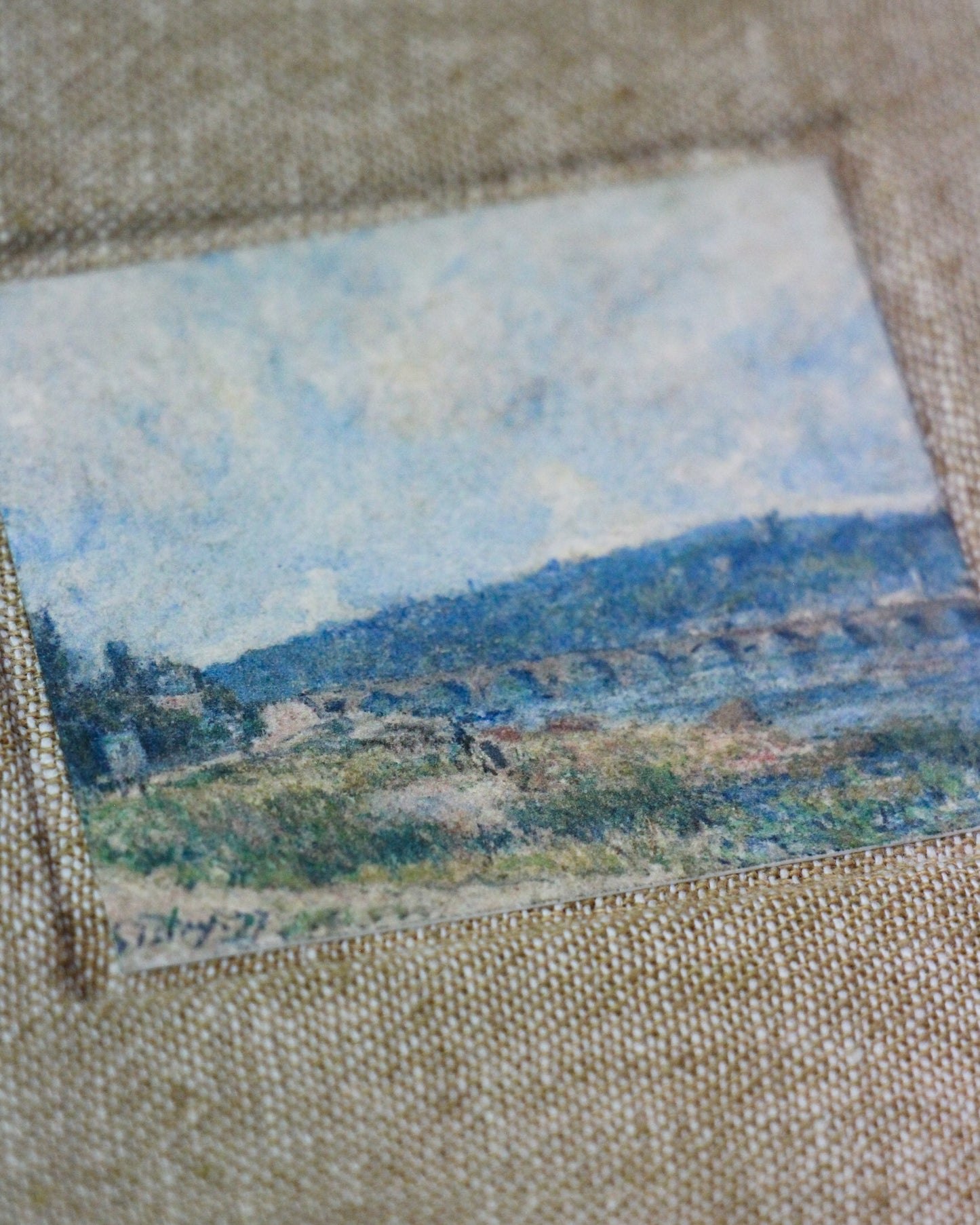 Mini Journal - Fabric Bound Vintage Landscape - Sepia