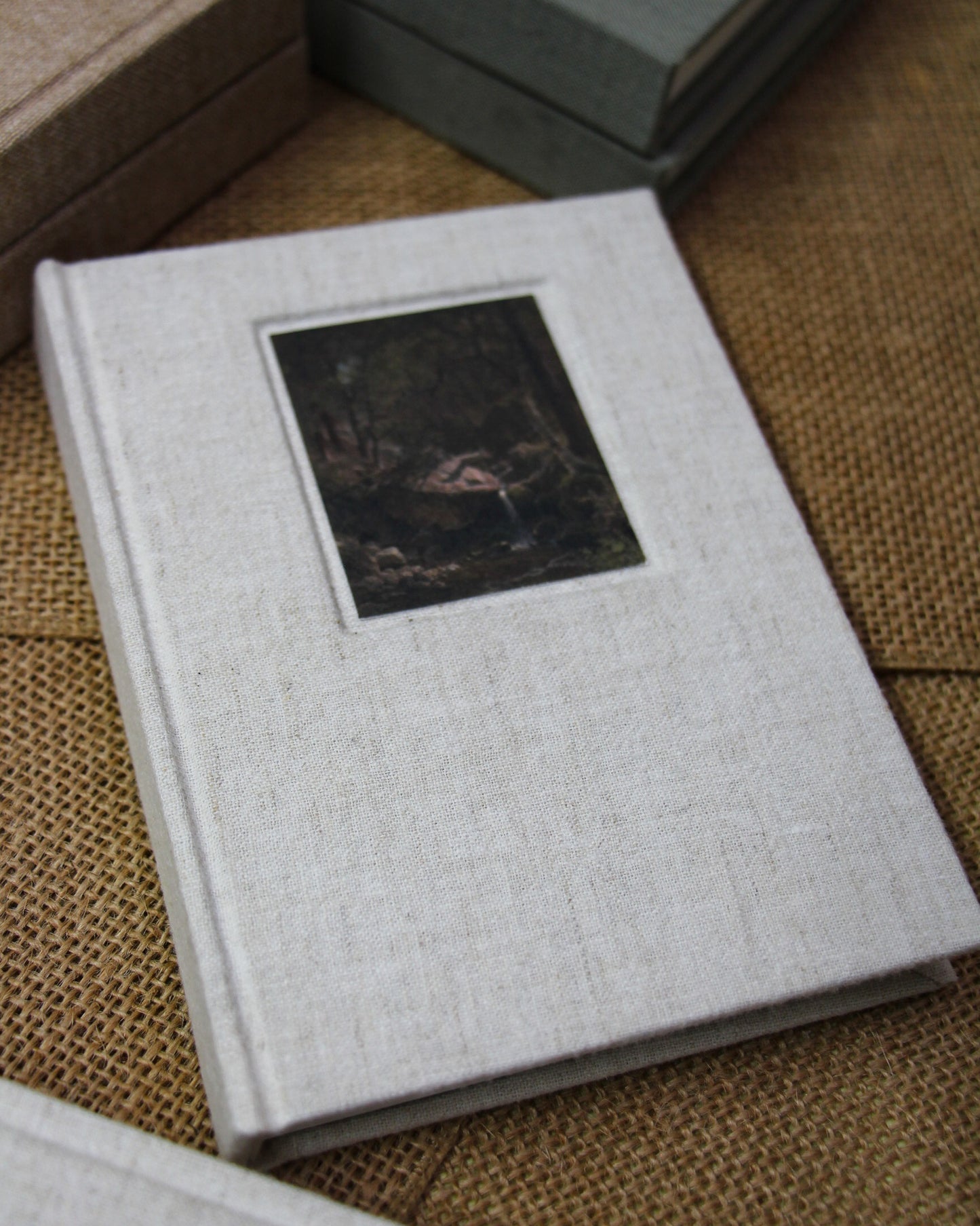 Mini Journal - Fabric Bound Vintage Landscape - Linen