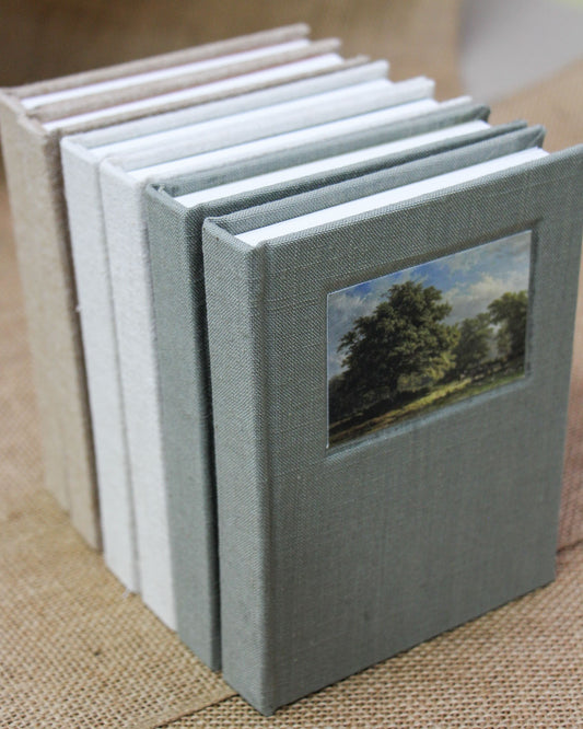 Mini Journal - Fabric Bound Vintage Landscape - Sepia