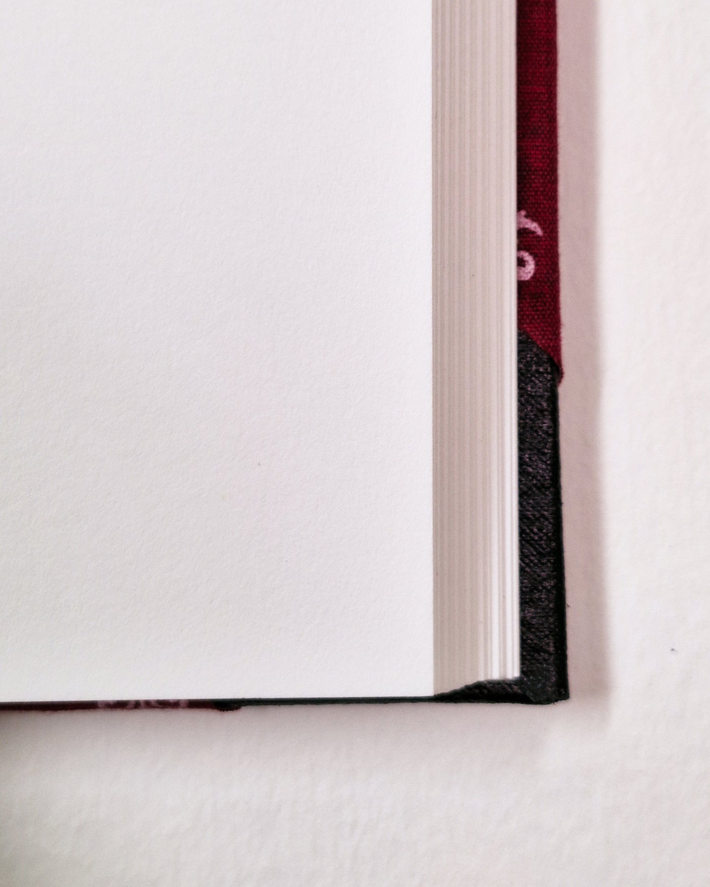 Rounded Fabric Half-Bound Journal - Red Speakeasy