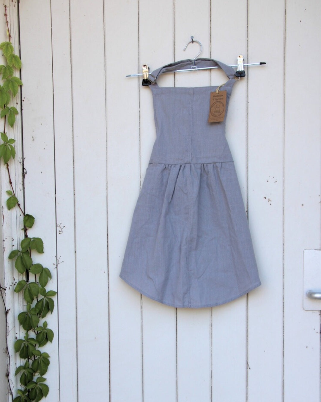 Child's Apron- Blue-Grey II