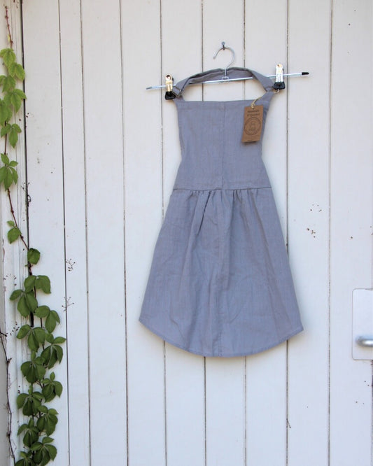 Child's Apron- Blue-Grey II