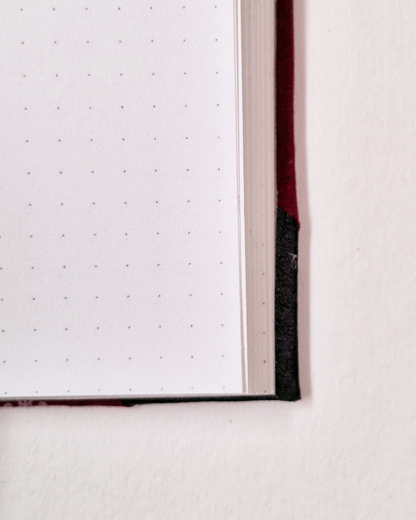 Rounded Fabric Half-Bound Journal - Red Speakeasy