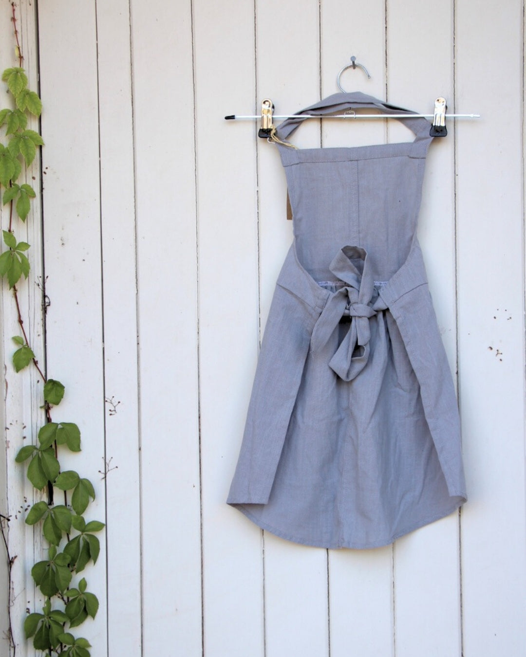 Child's Apron- Blue-Grey II