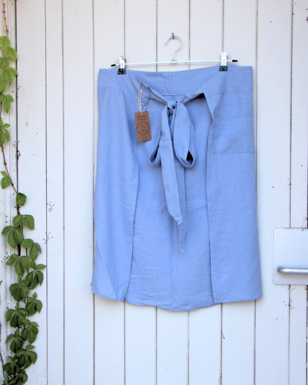 Farmhouse Style Half Apron - Periwinkle