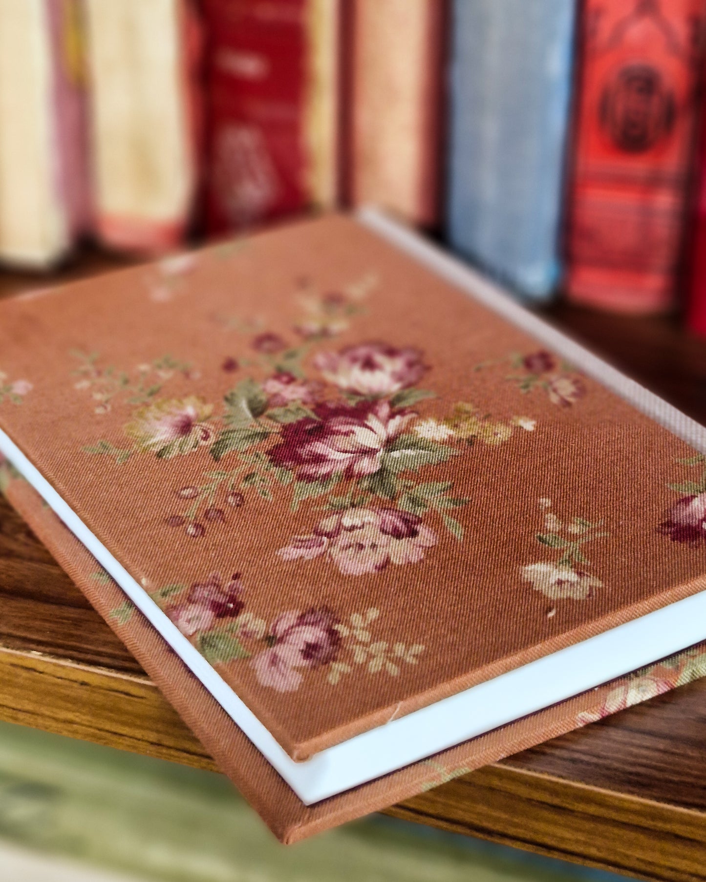 Left-Handed Rounded Fabric Bradel Bound Journal - Dusty Rose