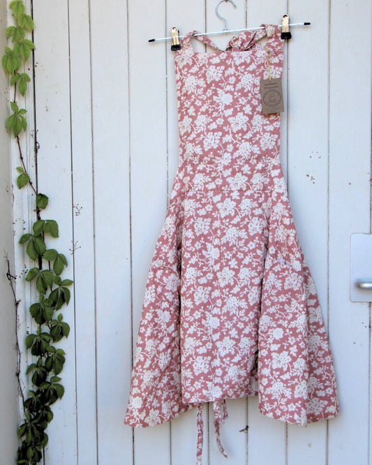 Pinafore Apron - Pink Floral