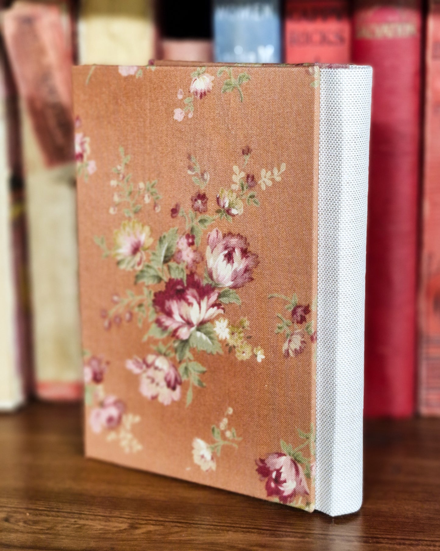 Left-Handed Rounded Fabric Bradel Bound Journal - Dusty Rose