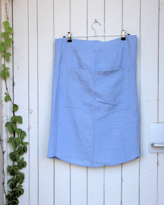 Farmhouse Style Half Apron - Periwinkle