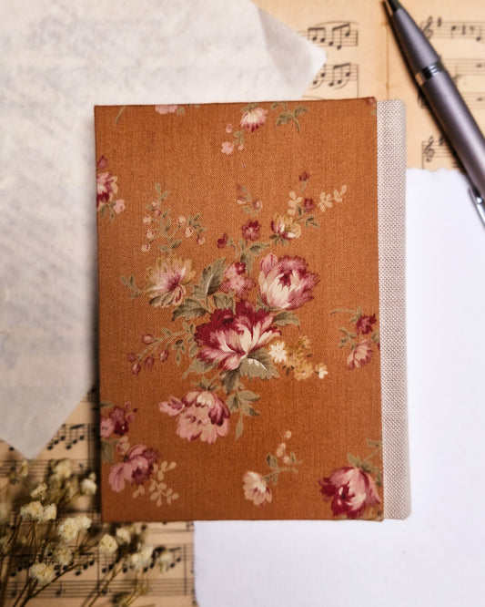 Left-Handed Rounded Fabric Bradel Bound Journal - Dusty Rose