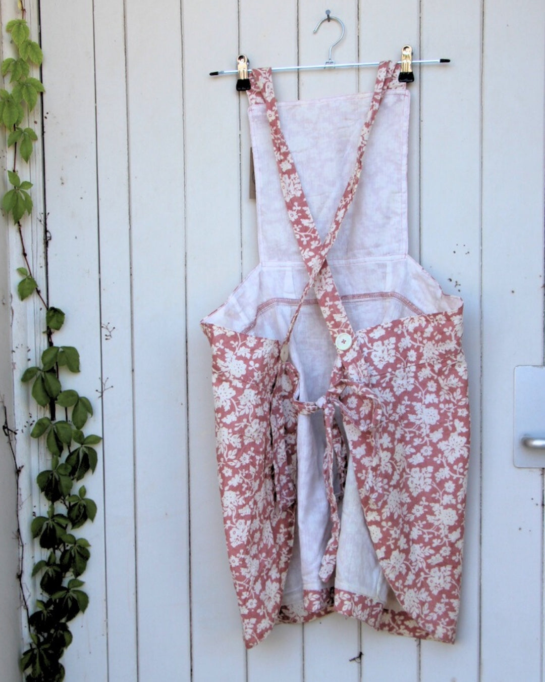 Pinafore Apron - Pink Floral