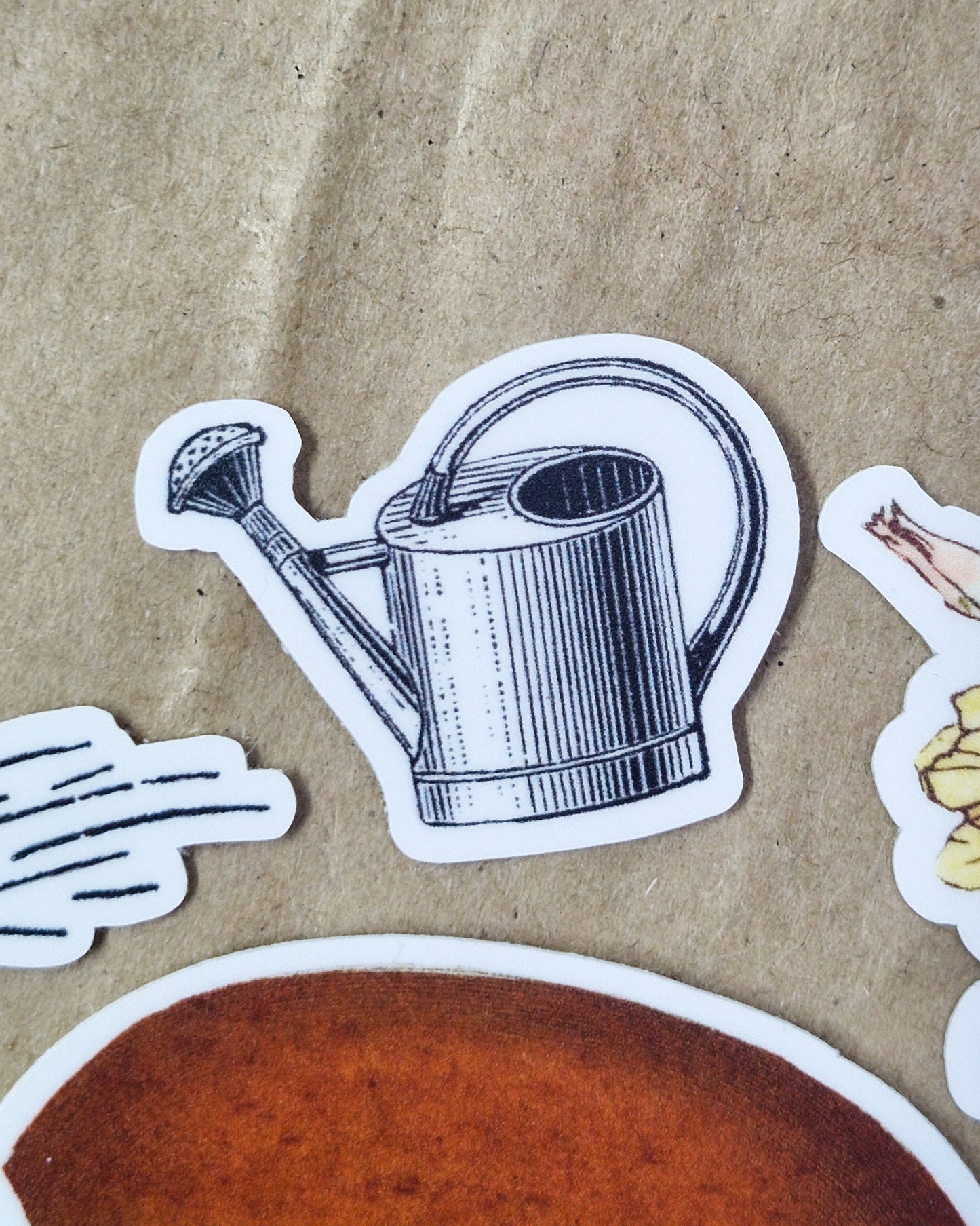 Vintage Watering Can Vinyl Sticker
