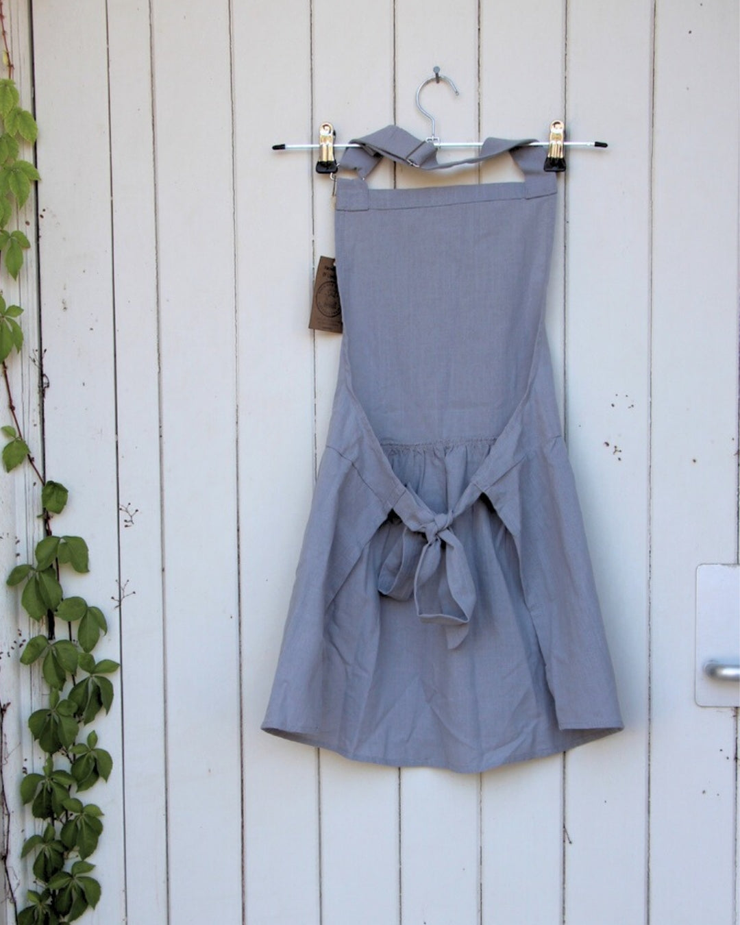 Child's Apron- Blue-Grey