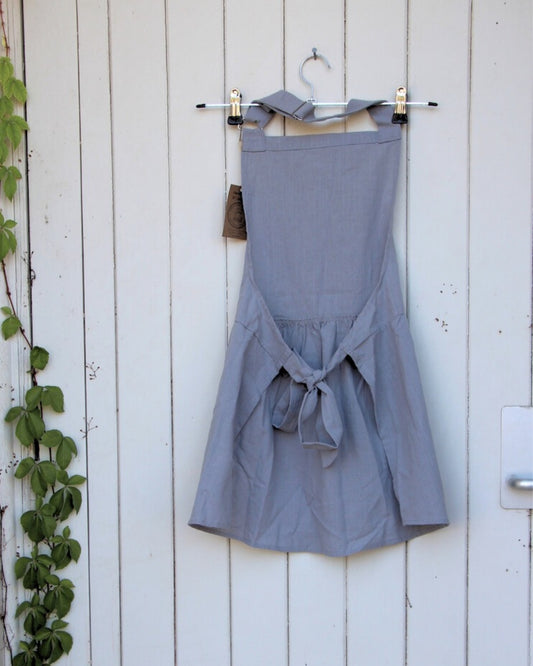 Child's Apron- Blue-Grey