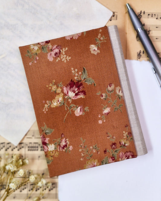Left-Handed Rounded Fabric Bradel Bound Journal - Dusty Rose