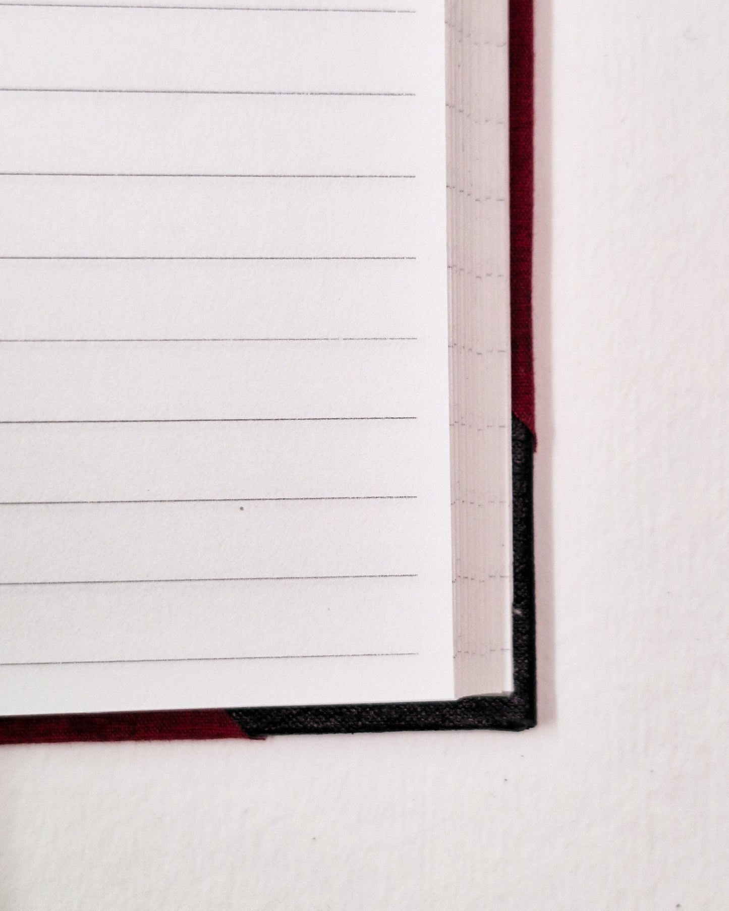 Rounded Fabric Half-Bound Journal - Red Speakeasy